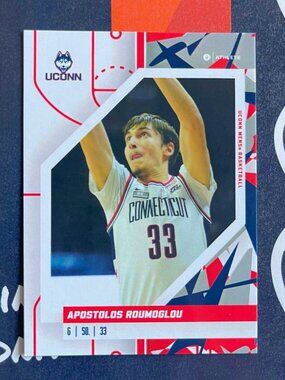 2023-24 ONIT UConn Apostolos Roumoglou Base #4 NIL Card